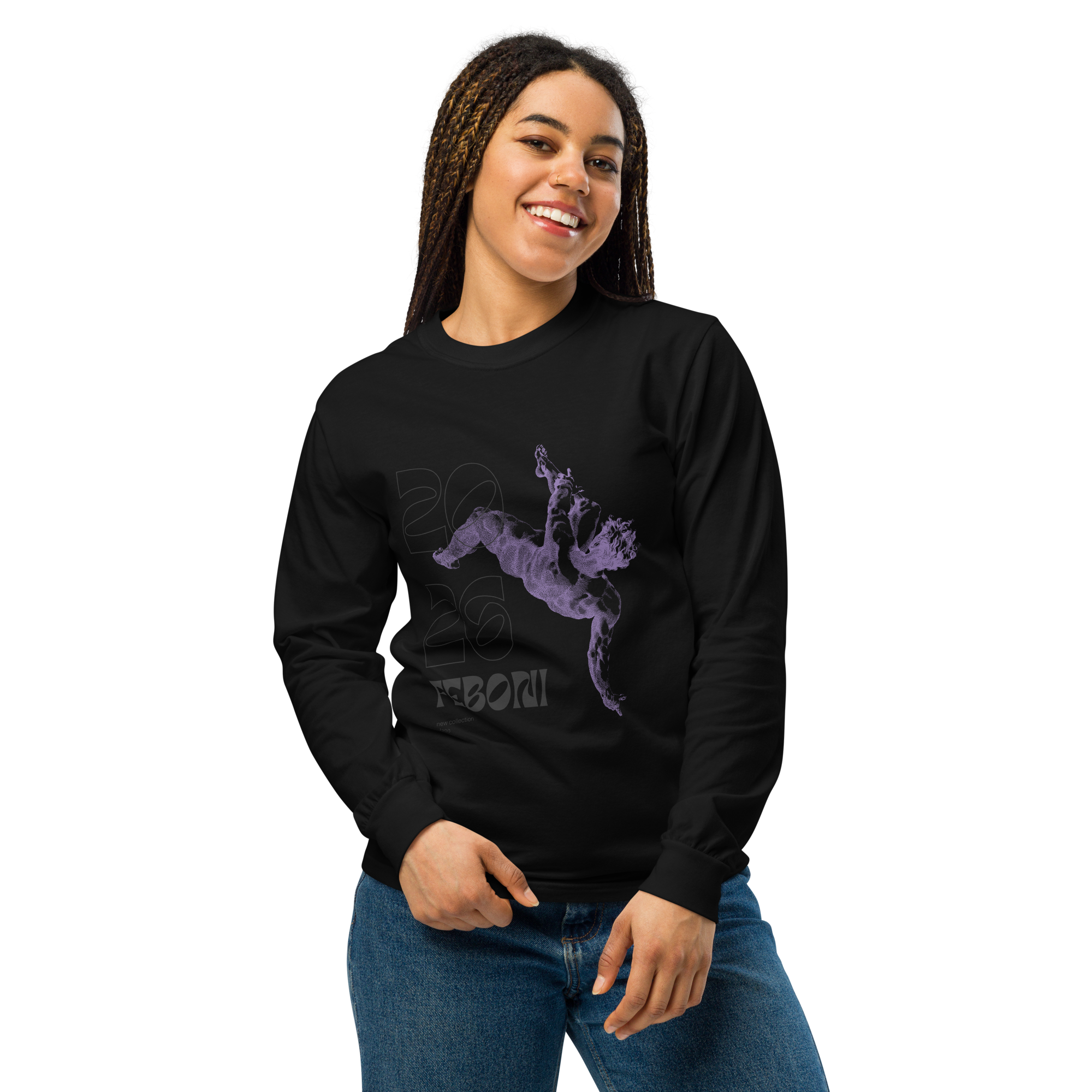 unisex-garment-dyed-heavyweight-long-sleeve-shirt-black-front-68cfe16032ed4