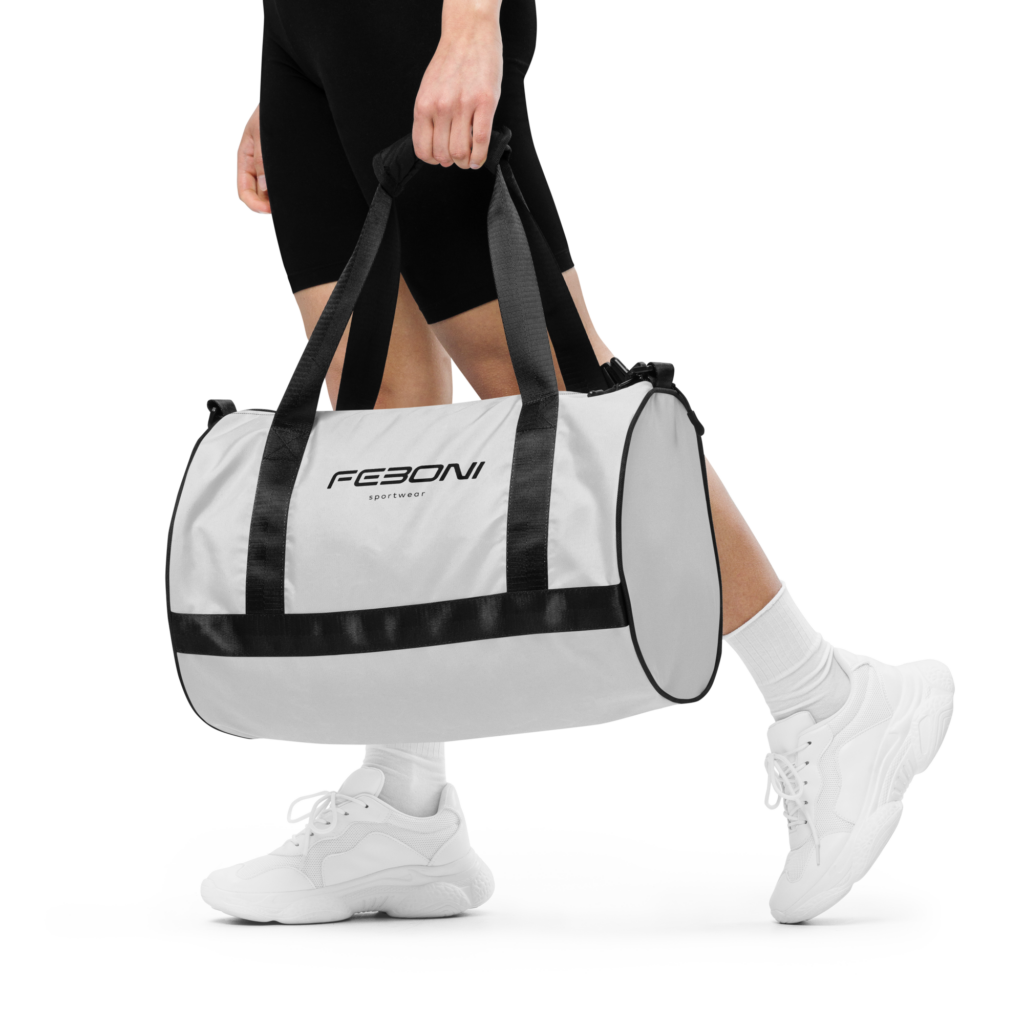 Sac de sport gris neige