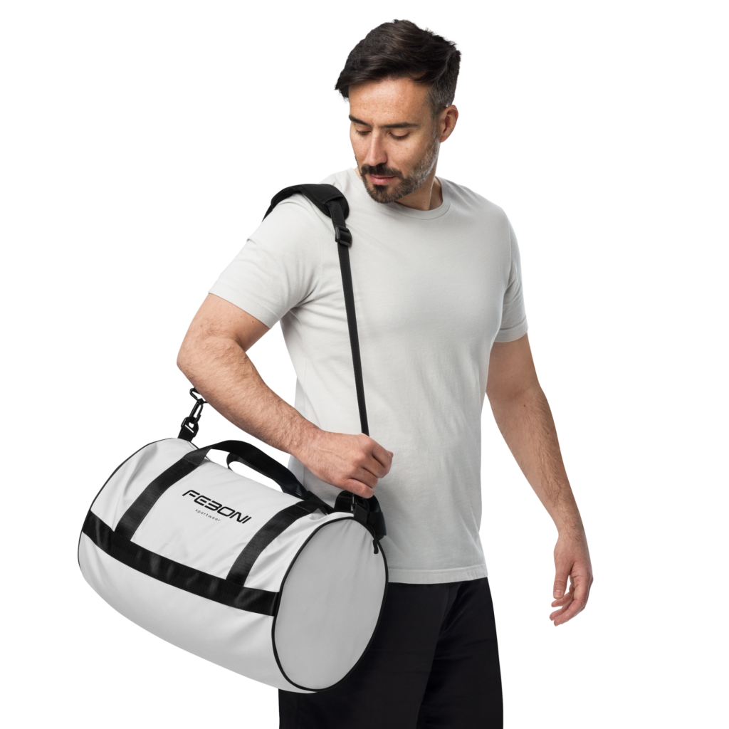 Sac de sport gris neige
